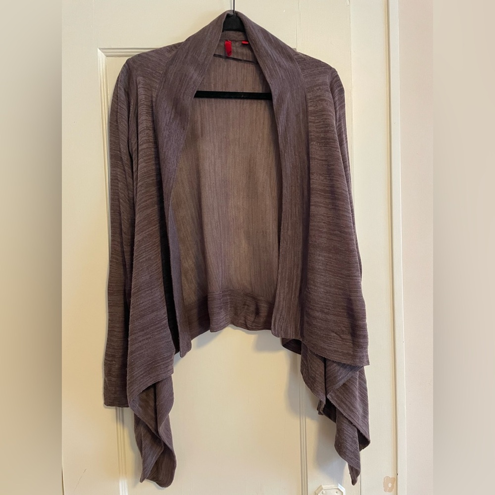 Heathered brown light weight cardigan, size XS